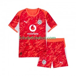 Camisola de Guarda-redes Borussia Dortmund Criança Equipamento alternativo 2025-2026 Mangas Curtas