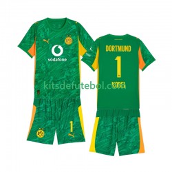 Camisola de Guarda-redes Borussia Dortmund Gregor Kobel 1 Criança Equipamento principal 2025-2026 Mangas Curtas