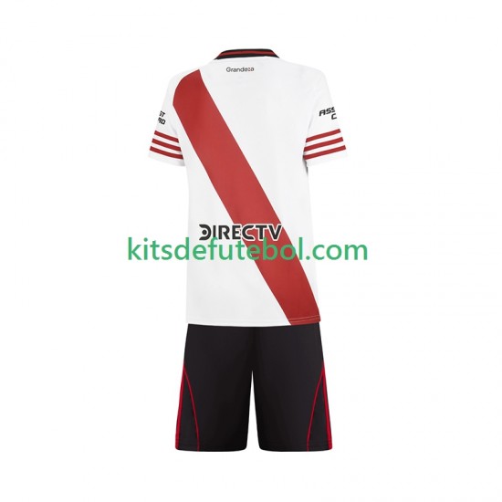 Camisola CA River Plate Criança Equipamento principal 2025-2026 Mangas Curtas