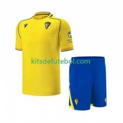 Camisola Cádiz CF Criança Equipamento principal 2025-2026 Mangas Curtas