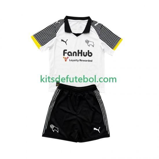 Camisola Derby County Criança Equipamento principal 2025-2026 Mangas Curtas