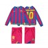 Camisola Retrô FC Barcelona RONALDINHO 10 Criança Equipamento principal 2005 2006 Mangas Compridas