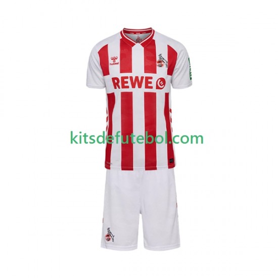 Camisola FC Köln Criança Equipamento principal 2025-2026 Mangas Curtas