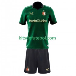 Camisola Feyenoord Rotterdam Criança Quarto equipamento 2025-2026 Mangas Curtas