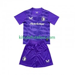 Camisola de Guarda-redes Feyenoord Rotterdam Criança Terceiro equipamento 2025-2026 Mangas Curtas