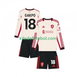 Camisola Liverpool Gakpo 18 Criança Equipamento alternativo 2025-2026 Mangas Compridas