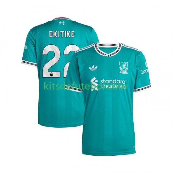 Camisola Liverpool Hugo Ekitike 22 Homem Terceiro equipamento 2025-2026 Mangas Curtas