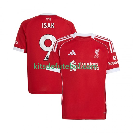 Camisola Liverpool ISAK 9 Homem Equipamento principal 2025-2026 Mangas Curtas