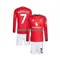 Camisola Manchester United Cristiano Ronaldo 7 Criança Equipamento principal 2025-2026 Mangas Compridas