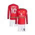 Camisola Manchester United Matheus Cunha 10 Criança Equipamento principal 2025-2026 Mangas Compridas