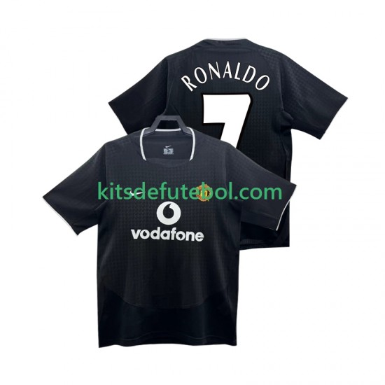 Camisola Retrô Manchester United RONALDO 7 Homem Equipamento alternativo 2002 2004 Mangas Curtas