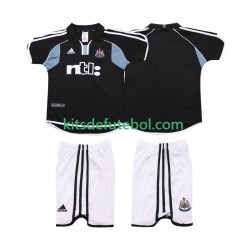 Camisola Retrô Newcastle United Criança Equipamento alternativo 2000 2001 Mangas Curtas