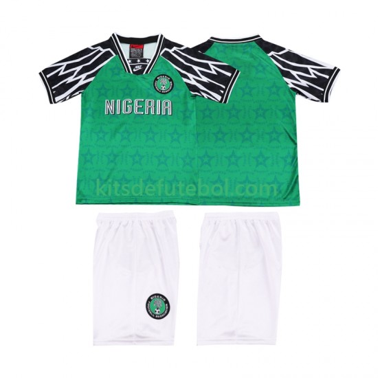 Camisola Retrô Seleção da Nigeriana Criança Equipamento principal 1995 Mangas Curtas