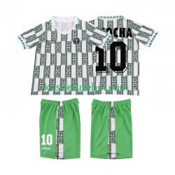 Camisola Retrô Seleção da Nigeriana OKOCHA 10 Criança Equipamento alternativo 1994 Mangas Curtas