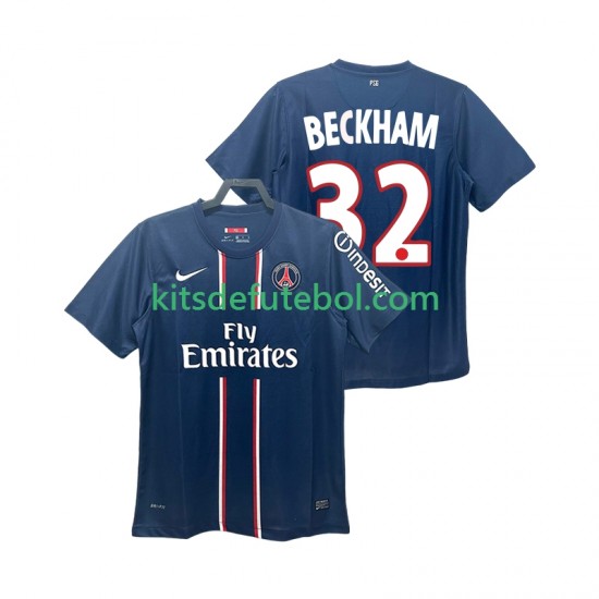 Camisola Retrô Paris Saint-Germain BECKHAM 32 Homem Equipamento principal 2012 2013 Mangas Curtas