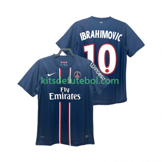 Camisola Retrô Paris Saint-Germain IBRAHIMOVIC 10 Homem Equipamento principal 2012 2013 Mangas Curtas