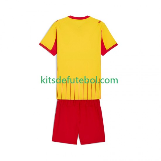 Camisola RC Lens Criança Equipamento principal 2025-2026 Mangas Curtas