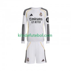 Camisola Real Madrid Criança Equipamento principal 2025-2026 Mangas Compridas