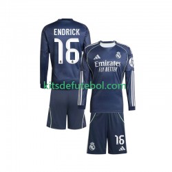Camisola Real Madrid Endrick 16 Criança Equipamento alternativo 2025-2026 Mangas Compridas