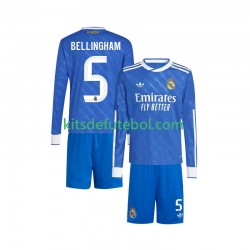 Camisola Real Madrid Jude Bellingham 5 Criança Terceiro equipamento 2025-2026 Mangas Compridas