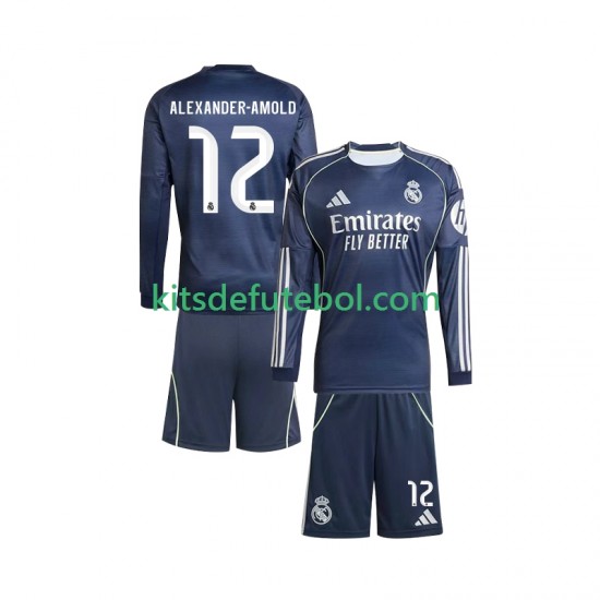 Camisola Real Madrid Trent Alexander-Arnold 12 Criança Equipamento alternativo 2025-2026 Mangas Compridas