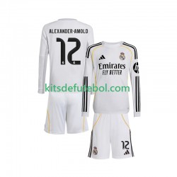 Camisola Real Madrid Trent Alexander-Arnold 12 Criança Equipamento principal 2025-2026 Mangas Compridas