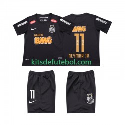 Camisola Retrô Santos NEYMAR JR 11 Classic Criança Equipamento alternativo 2012 2013 Mangas Curtas