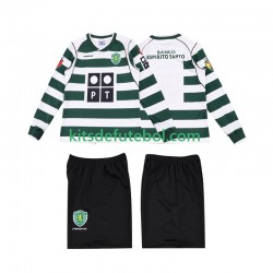 Camisola Retrô Sporting CP Criança Equipamento principal 2001 2003 Mangas Compridas