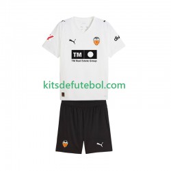 Camisola Valencia CF Criança Equipamento principal 2025-2026 Mangas Curtas