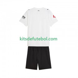 Camisola Valencia CF Criança Equipamento principal 2025-2026 Mangas Curtas