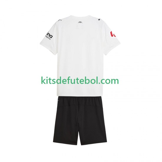 Camisola Valencia CF Criança Equipamento principal 2025-2026 Mangas Curtas