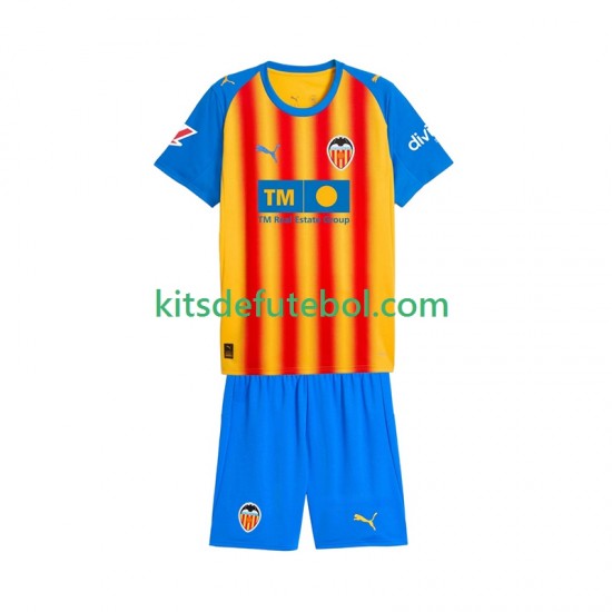 Camisola Valencia CF Criança Terceiro equipamento 2025-2026 Mangas Curtas